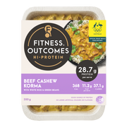 Beef Cashew Korma with White Rice & Green Beans 350g